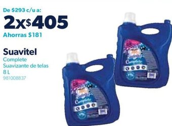 Sam's Club Suavitel Complete Suavizante de telas 8L oferta
