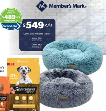 Sam's Club Member's Mark Cama para mascota 1 pza oferta