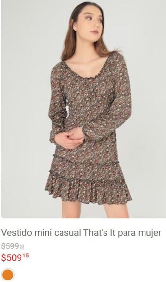 Liverpool Vestido mini casual That's It para mujer oferta