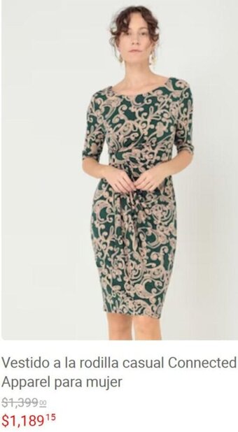 Liverpool Vestido a la rodilla casual Connected Apparel para mujer oferta