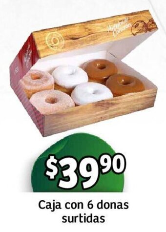 Caja con 6 donas surtidas