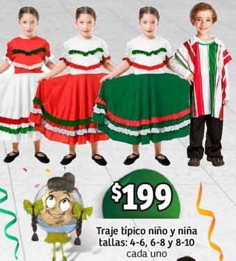 Traje típico niño y niña tallas: 4-6, 6-8 y 8-10 cada uno