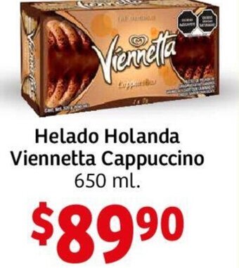 Soriana Mercado Helado Holanda Viennetta Cappuccino 650 ml oferta