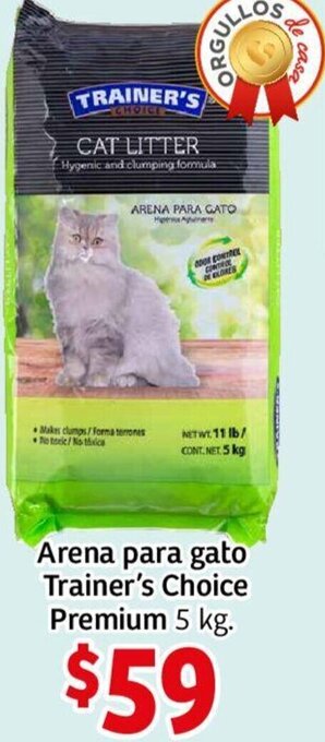 Soriana Mercado Arena para gato Trainer's Choice Premium 5 kg oferta