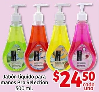 Soriana Mercado Jabón líquido para manos Pro Selection 500ml oferta