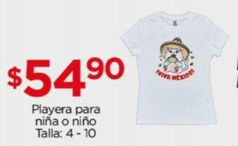 Chedraui Playera para niña o niño Talla 4-10 oferta