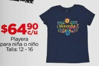 Playera para niña o niño Talla 12-16