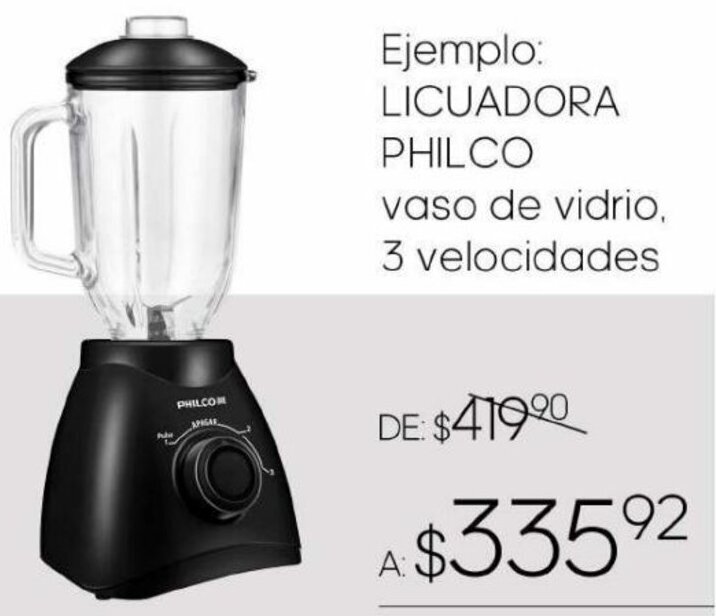 Licuadora philco best sale 4 velocidades precio