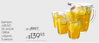 DelSol JUEGO DE AGUA CRISA calypso, 5 piezas oferta