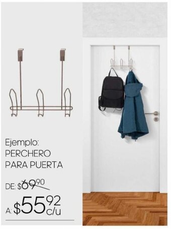 PERCHERO PARA PUERTA