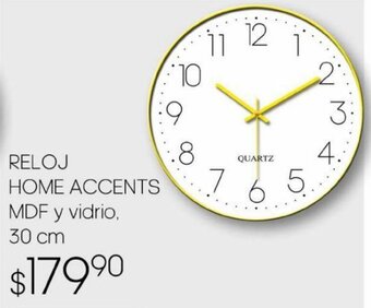 DelSol RELOJ HOME ACCENTS MDF y vidrio 30 cm oferta