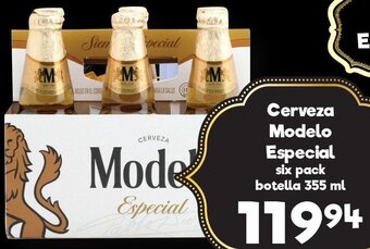 Cerveza Modelo Especial six pack botella 355 ml