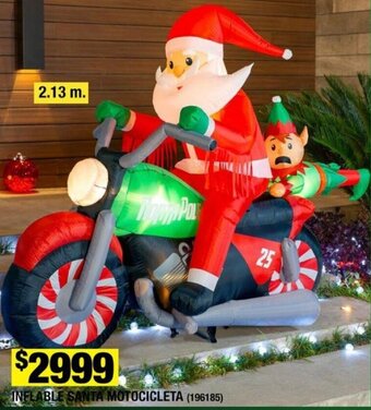 INFLABLE SANTA MOTOCICLETA 2.13m