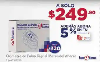 Farmacias del Ahorro Oximetro de Pulso Digital Marca del Ahorro oferta