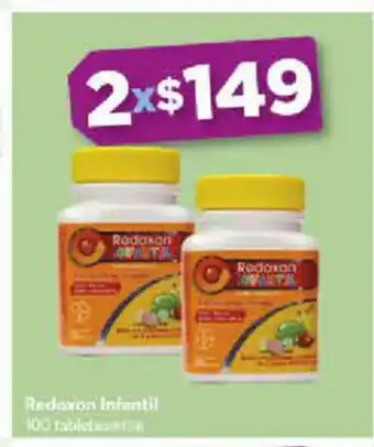 Farmacias del Ahorro Redoxon Infantil 100 Tabletas oferta