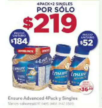 Ensure Advanced 4Pack y Singles