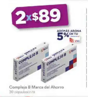 Farmacias del Ahorro Complejo B Marca del Ahorro 30 Capsulas oferta