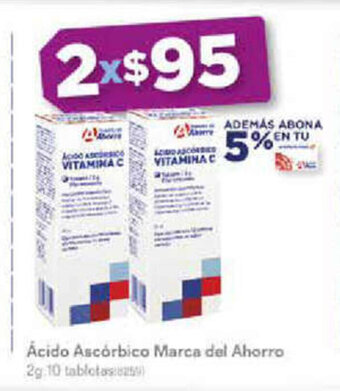 Farmacias del Ahorro Acido Ascorbico Marca del Ahorro oferta