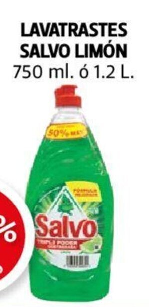 Farmacias Guadalajara LAVATRASTES SALVO LIMÓN 750 ml ó 1.2 L oferta