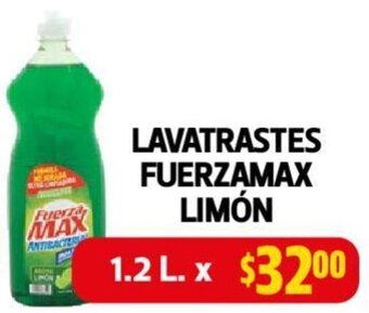 Farmacias Guadalajara LAVATRASTES FUERZAMAX LIMÓN 1.2L oferta