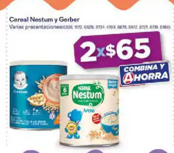 Cereal Nestum y Gerber