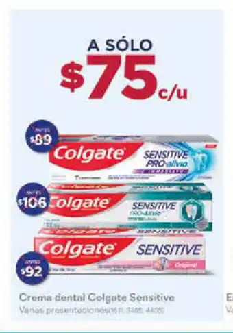 Farmacias del Ahorro Crema Dental Colgate Sensitive oferta