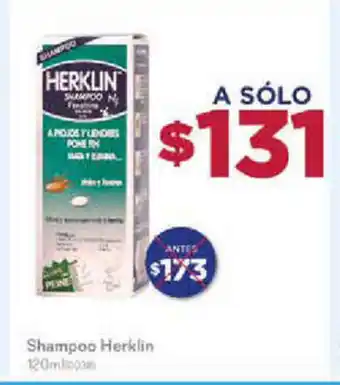 Farmacias del Ahorro Shampoo Herklin 120ml oferta