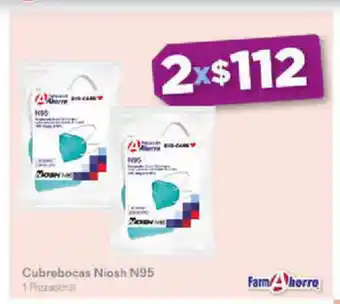 Farmacias del Ahorro Cubrebocas Noish N95 oferta