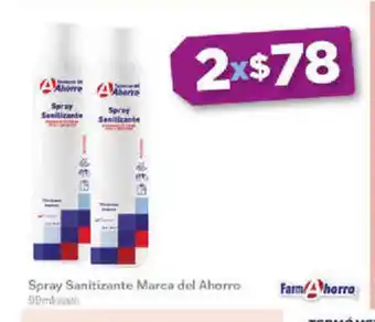 Farmacias del Ahorro Spray Sanitizante Marca del Ahorro 99ml oferta