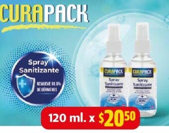Farmacias Guadalajara CURAPACK Spray Sanitizante 120ml oferta