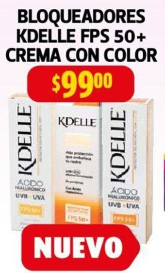 Farmacias Guadalajara BLOQUEADORES KDELLE FPS 50+ CREMA CON COLOR oferta