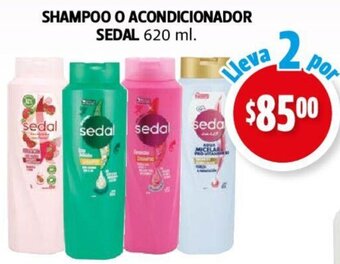 Farmacias Guadalajara SEDAL SHAMPOO O ACONDICIONADOR 620 ml. oferta