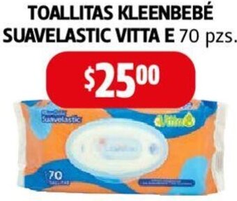 Farmacias Guadalajara TOALLITAS KLEENBEBÉ SUAVELASTIC VITTA E 70 pzs oferta