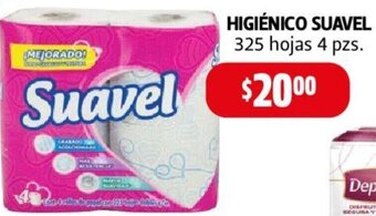 Farmacias Guadalajara HIGIÉNICO SUAVEL 325 hojas 4 pzs oferta