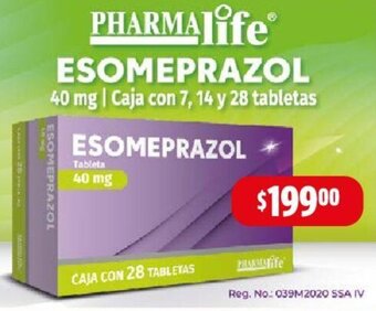 Farmacias Guadalajara PHARMAlife ESOMEPRAZOL 40 mg | Caja con 7, 14 y 28 tabletas oferta