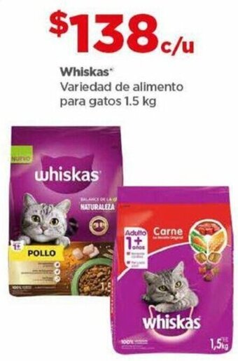 Bodega Aurrerá Whiskas Variedad de alimento para gatos 1.5 kg oferta