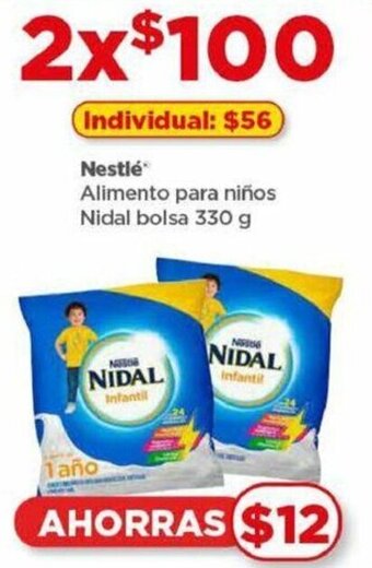 Bodega Aurrerá Nestlé Alimento para niños Nidal bolsa 330 g oferta