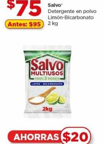 Bodega Aurrerá Salvo Detergente en polvo Limón-Bicarbonato 2kg oferta