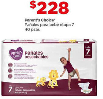 Bodega Aurrerá Parent's Choice Pañales para bebé etapa 7 40 pzas oferta