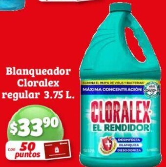 Soriana Híper Blanqueador Cloralex regular 3.75 L oferta