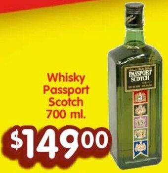 Soriana Híper Whisky Passport Scotch 700 ml oferta