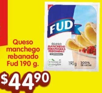 Soriana Híper Queso manchego rebanado Fud 190 g oferta