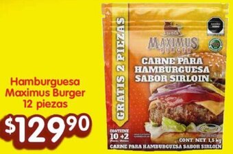 Soriana Híper Hamburguesa Maximus Burger 12 piezas oferta