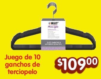 Soriana Híper Juego de 10 ganchos de terciopelo oferta