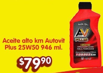 Soriana Híper Aceite alto km Autovit Plus 25W50 946 ml. oferta