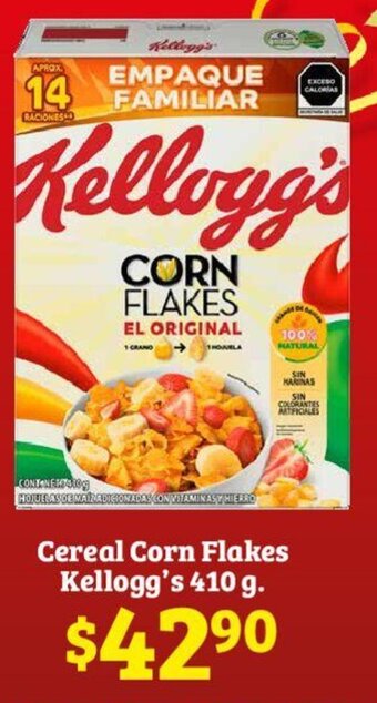 Soriana Híper Cereal Corn Flakes Kellogg's 410 g. oferta