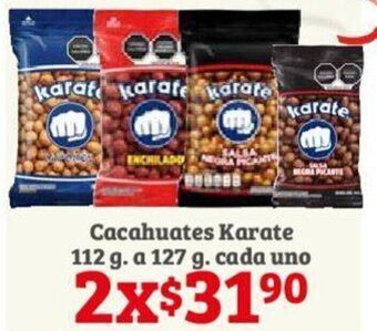 Soriana Híper Cacahuates Karate 2x112 g oferta