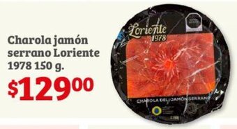 Soriana Híper Charola jamón serrano Loriente 1978 150 g. oferta