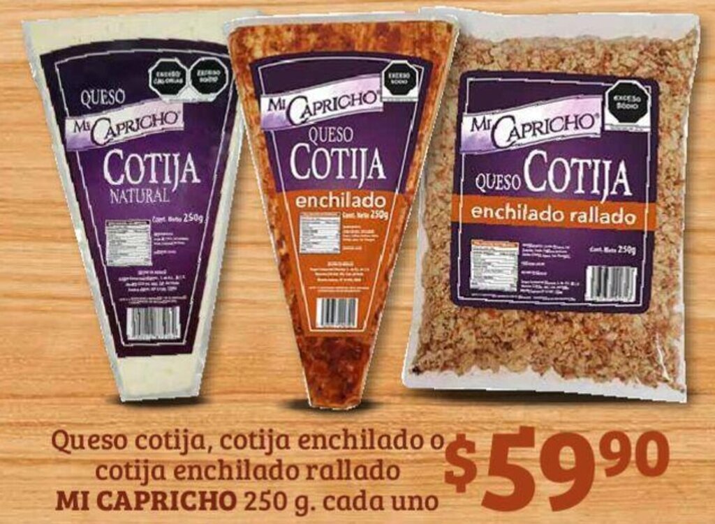 MI CAPRICHO Queso cotija, cotija enchilado o cotija enchilado rallado