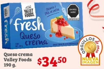 Soriana Híper Queso crema Valley Foods 190g oferta